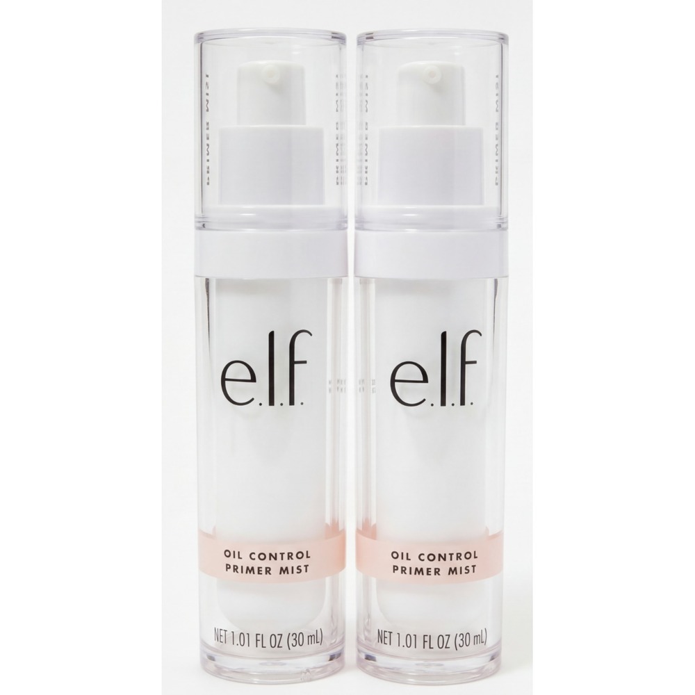 2 Pack e.l.f. Cosmetics Oil Control Primer‎ Mist 1.01 Fl Oz 30 mL